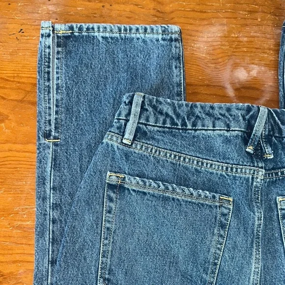 NWT Good American good boy women's Blue Straight Leg Jeans size 4/27 - Picture 9 of 16